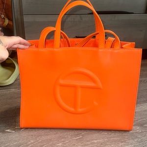 Medium Telfar shopping bag in orange